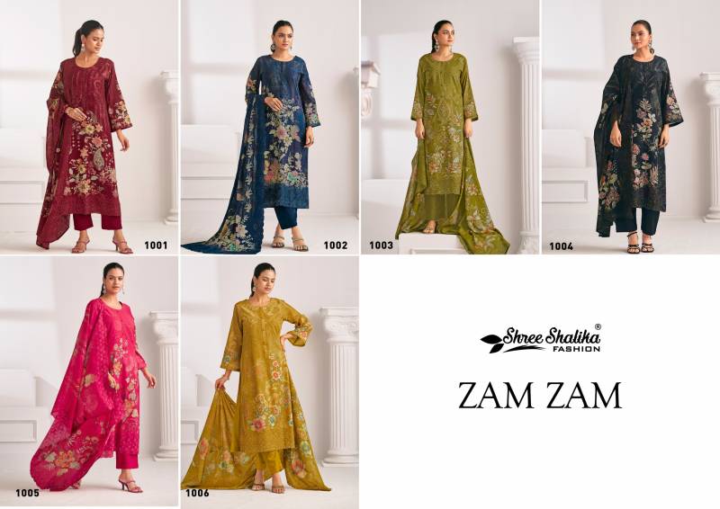 Shree Shalika Zam Zam Cotton Lawn Digital Print Work Dress Material