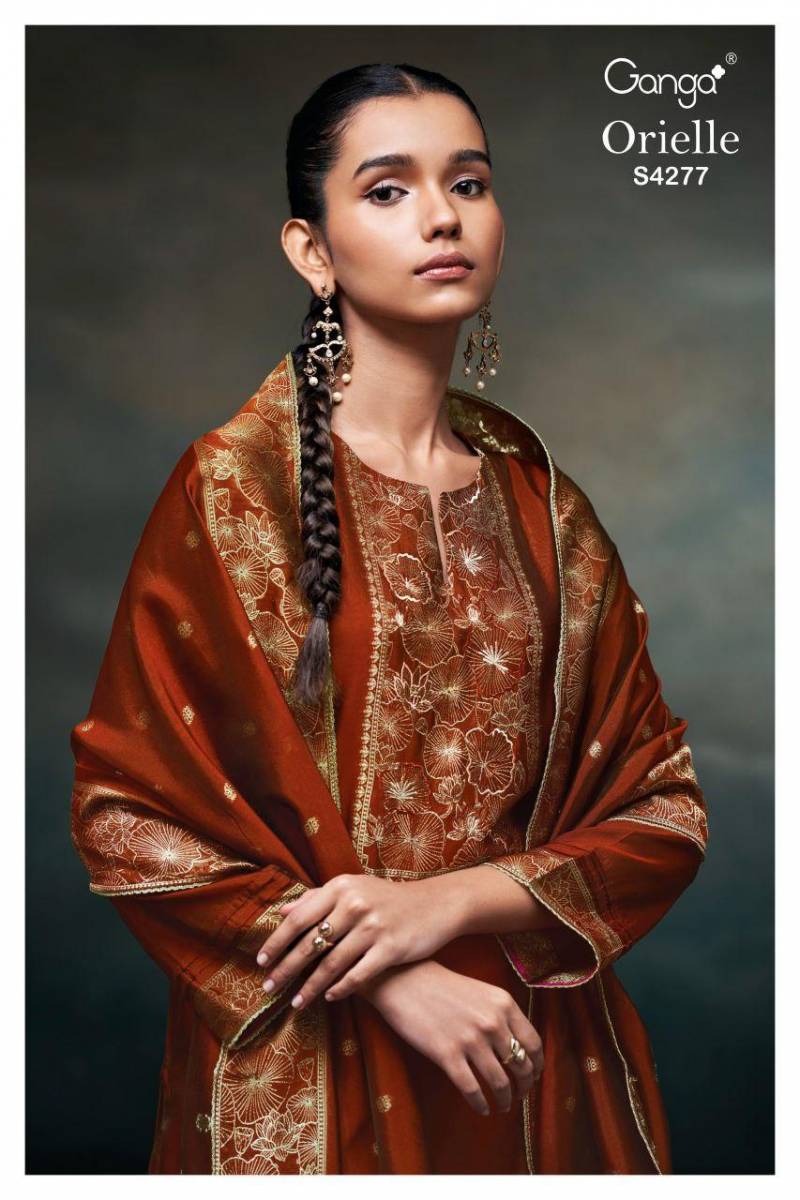 Ganga Orielle 4277 Viscose Woven Silk Embroidery Salwar Kameez