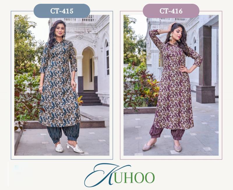 Ctz Kuhoo Rayon Fancy Kurti With Bottom Collection