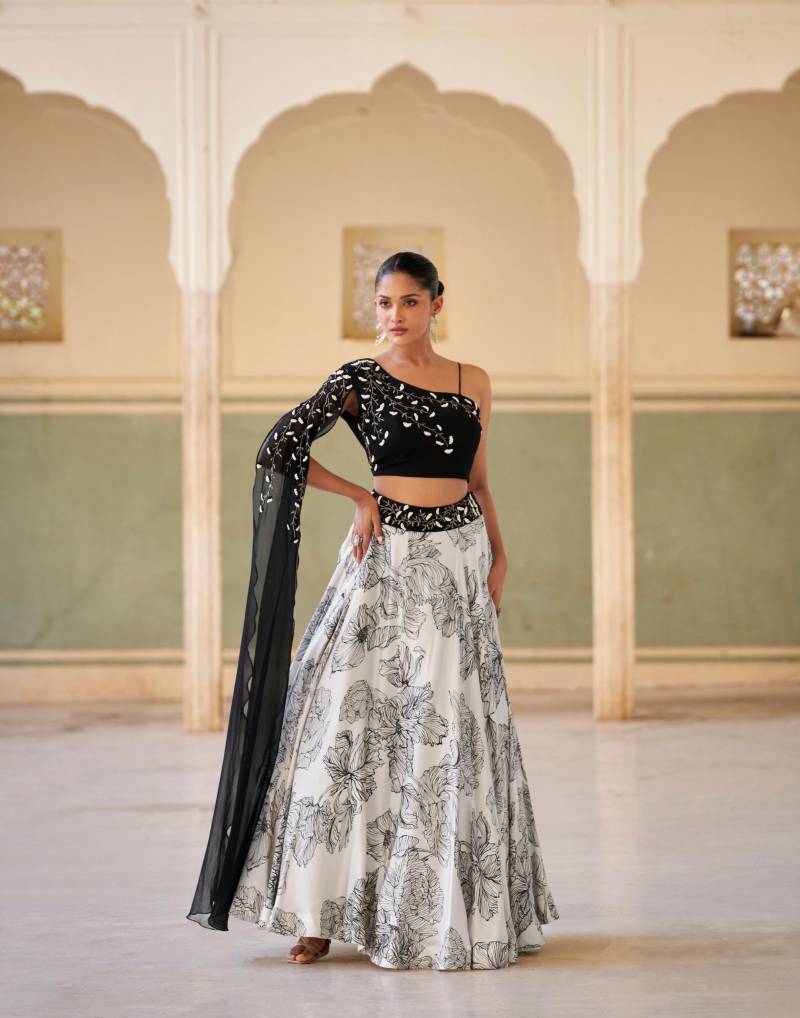 Sayuri Qayaamat Chinon Embroidered Designer Stylist Lehenga Choli