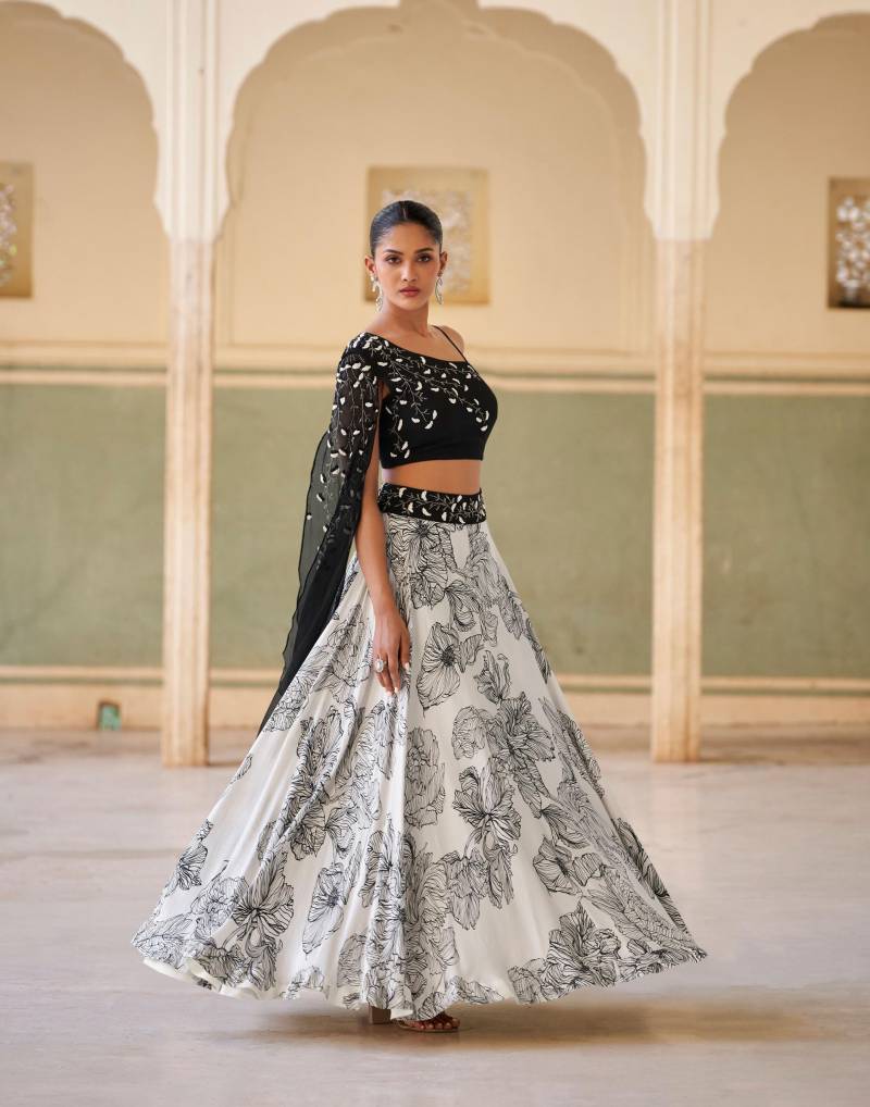 Sayuri Qayaamat Chinon Embroidered Designer Stylist Lehenga Choli