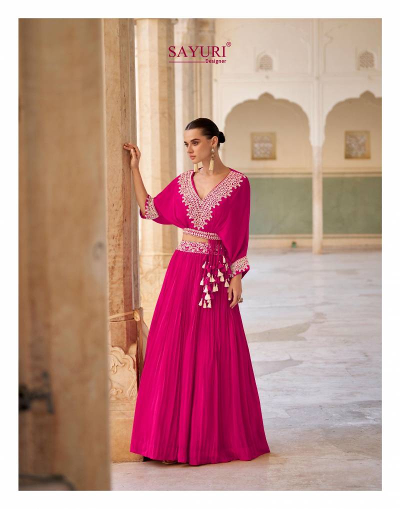 Sayuri Qayaamat Chinon Embroidered Designer Stylist Lehenga Choli