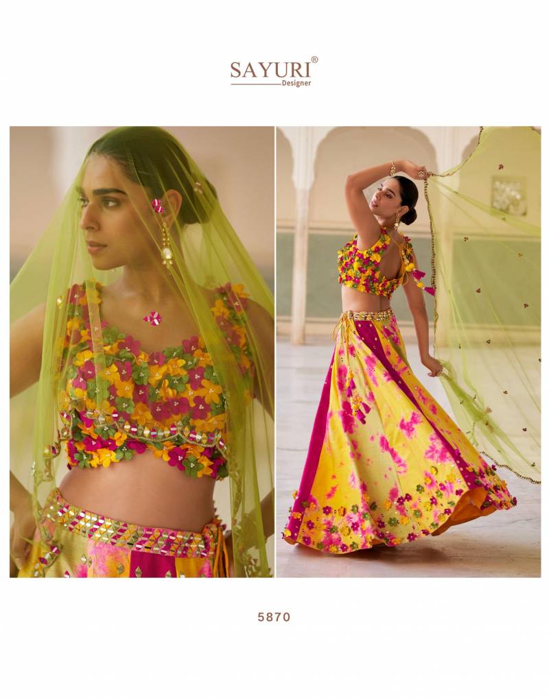 Sayuri Qayaamat Chinon Embroidered Designer Stylist Lehenga Choli