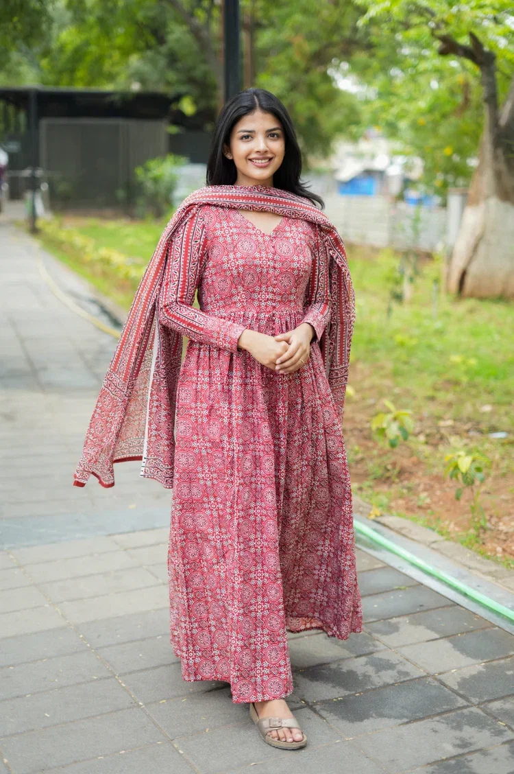 Dhruvi 374 Viscose Anarkali Fancy Kurti Set Collection