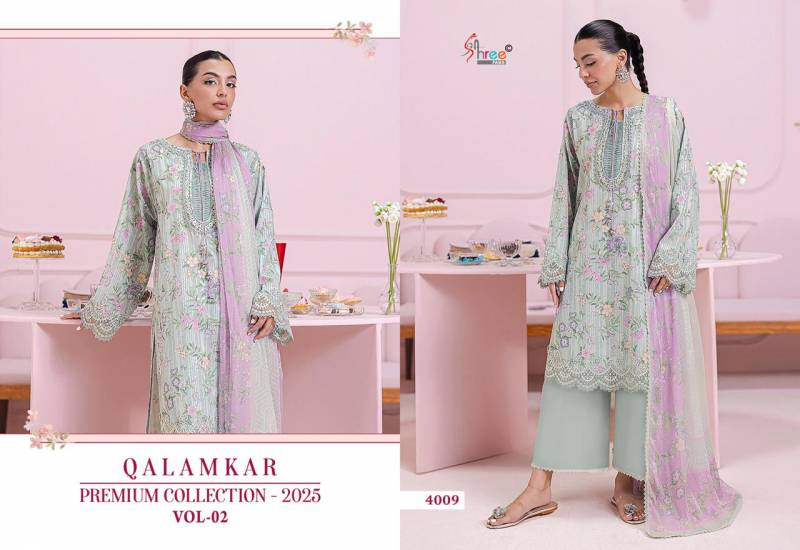 Shree Qalamkar Premiun Collection 2025 Vol 2 Chiffon Dupatta Salwar Suits