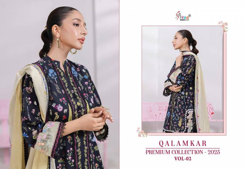 Shree Qalamkar Premiun Collection 2025 Vol 2 Chiffon Dupatta Salwar Suits