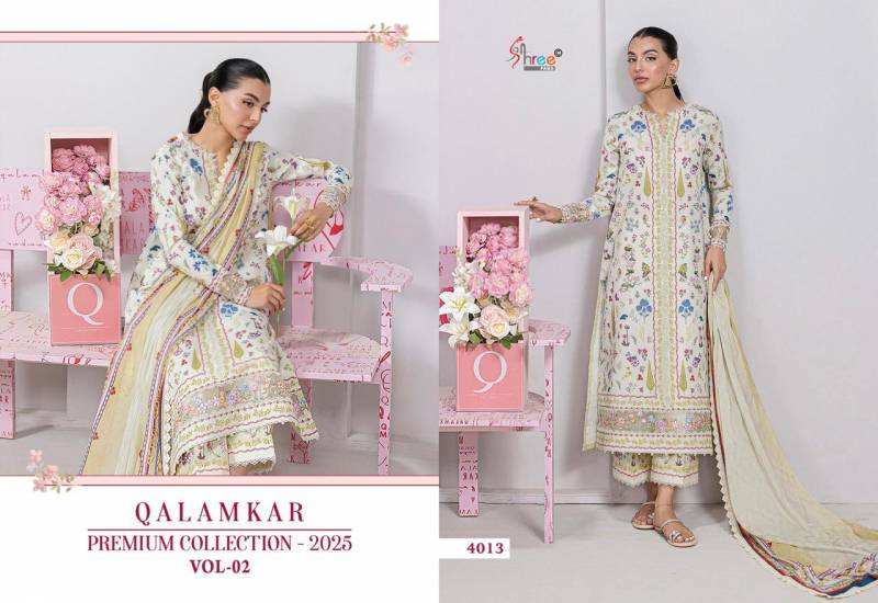 Shree Qalamkar Premiun Collection 2025 Vol 2 Chiffon Dupatta Salwar Suits