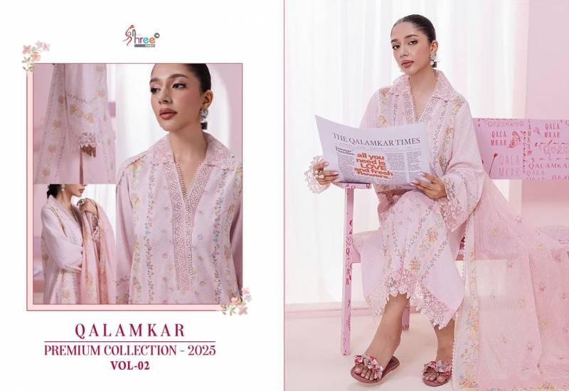 Shree Qalamkar Premiun Collection 2025 Vol 2 Cotton Dupatta Salwar Suits