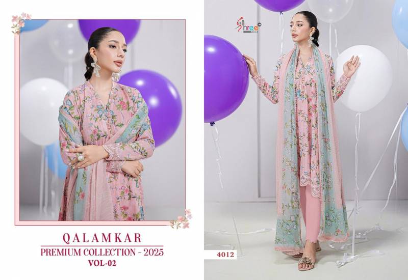 Shree Qalamkar Premiun Collection 2025 Vol 2 Cotton Dupatta Salwar Suits