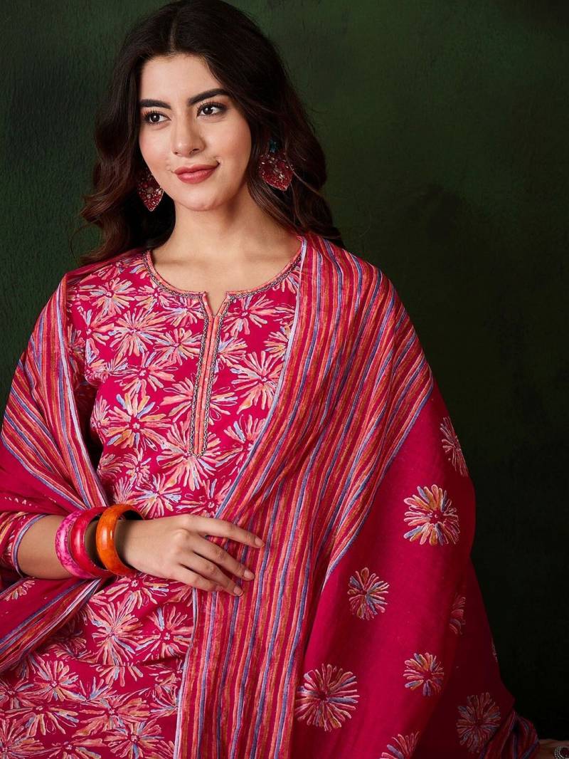 Dhruvi 380 Viscose Fancy Casual Wear Kurti With Bottom Dupatta
