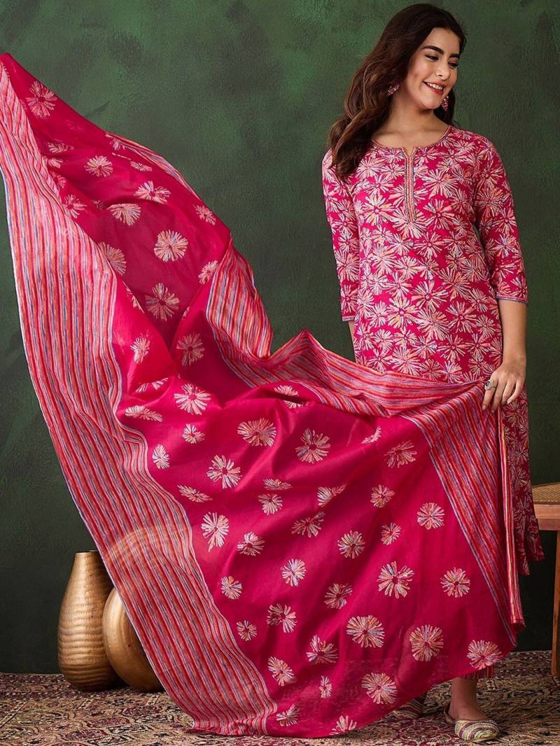 Dhruvi 380 Viscose Fancy Casual Wear Kurti With Bottom Dupatta