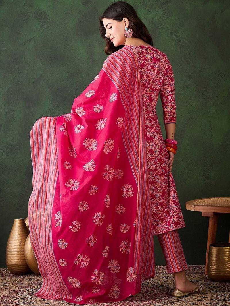 Dhruvi 380 Viscose Fancy Casual Wear Kurti With Bottom Dupatta