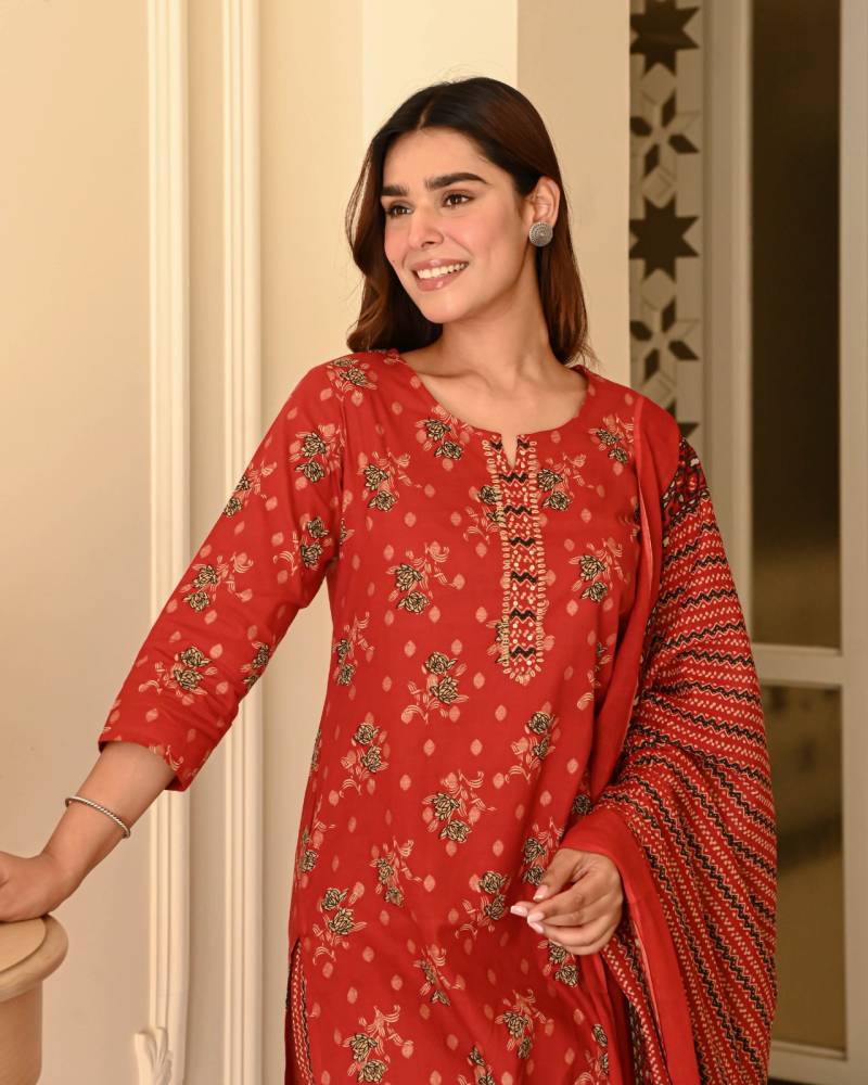 Dhruvi 377 Viscose Fancy Casual Wear Kurti With Bottom Dupatta