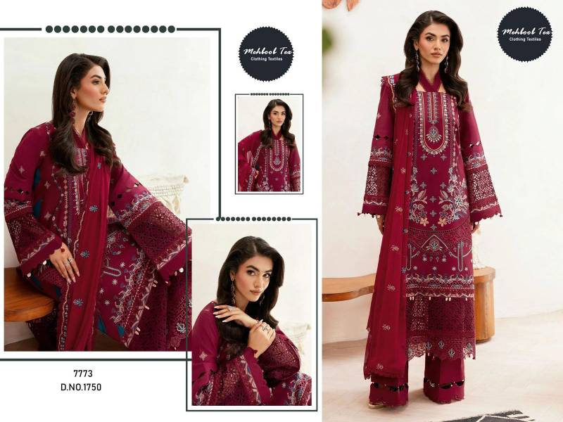 Mehboob Tex 1750 And 1751 Cotton Embroidery Pakistani Salwar Suits