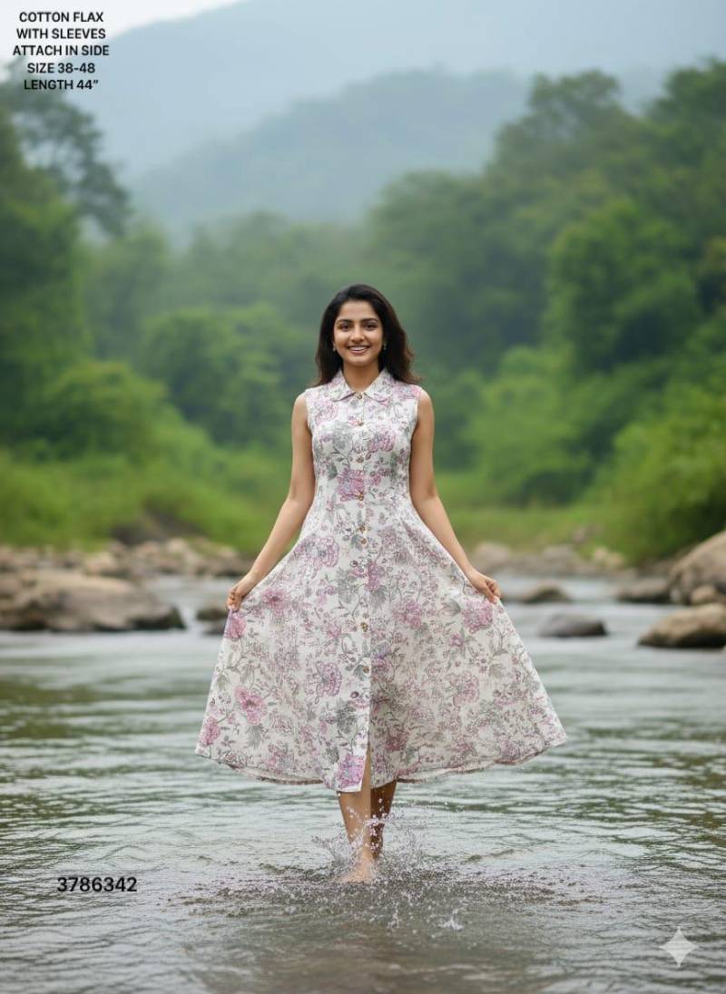 Naisha K 432 Cotton Flex Sleeveless Kurti Casual Wear Collection