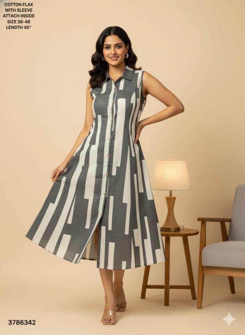 Naisha K 432 Cotton Flex Sleeveless Kurti Casual Wear Collection