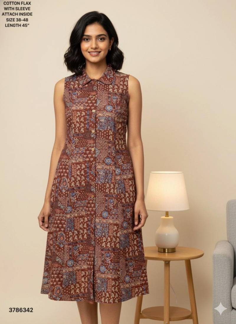 Naisha K 432 Cotton Flex Sleeveless Kurti Casual Wear Collection