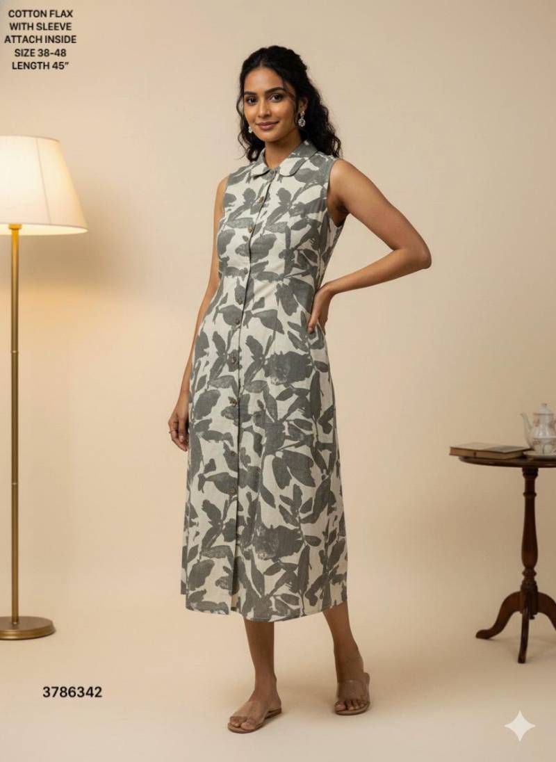 Naisha K 432 Cotton Flex Sleeveless Kurti Casual Wear Collection