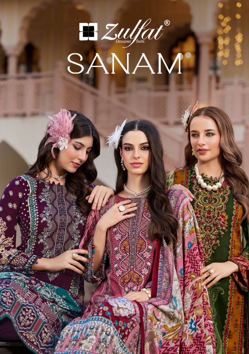 Zulfat Sanam Rayon With Embroidered Work Designer Dress Material