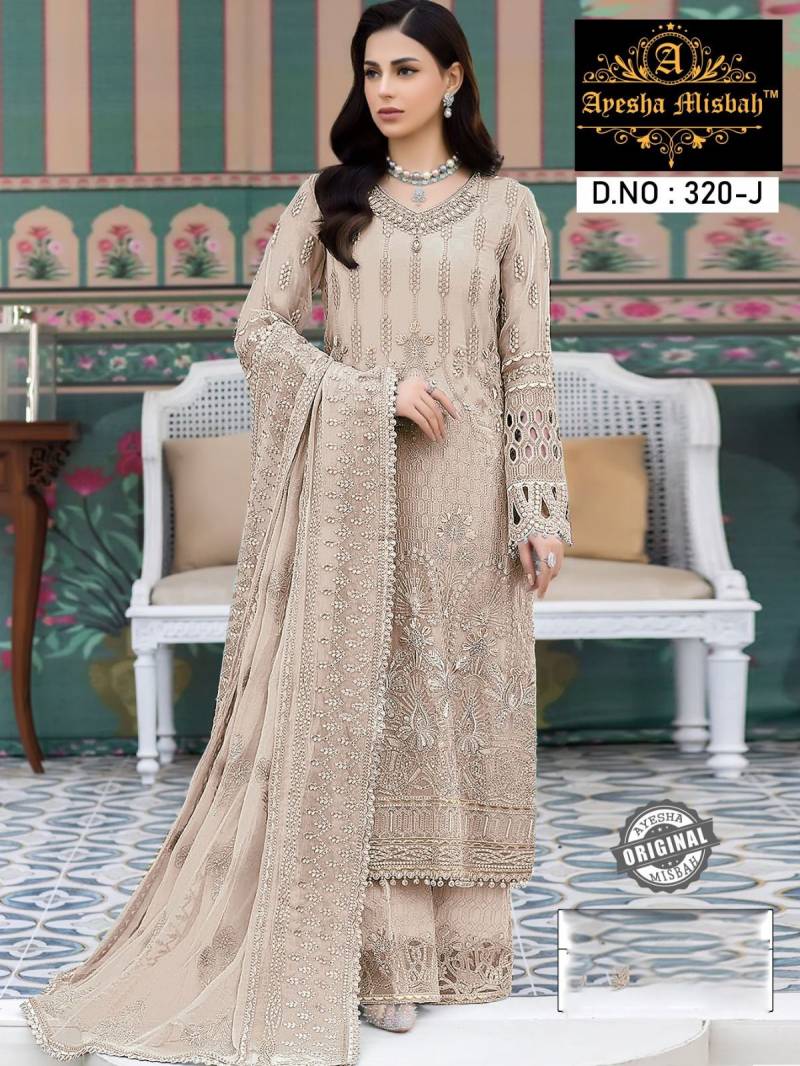 Ayesha Misbah 320 G To L Georgette Work Pakistani Salwar Kameez