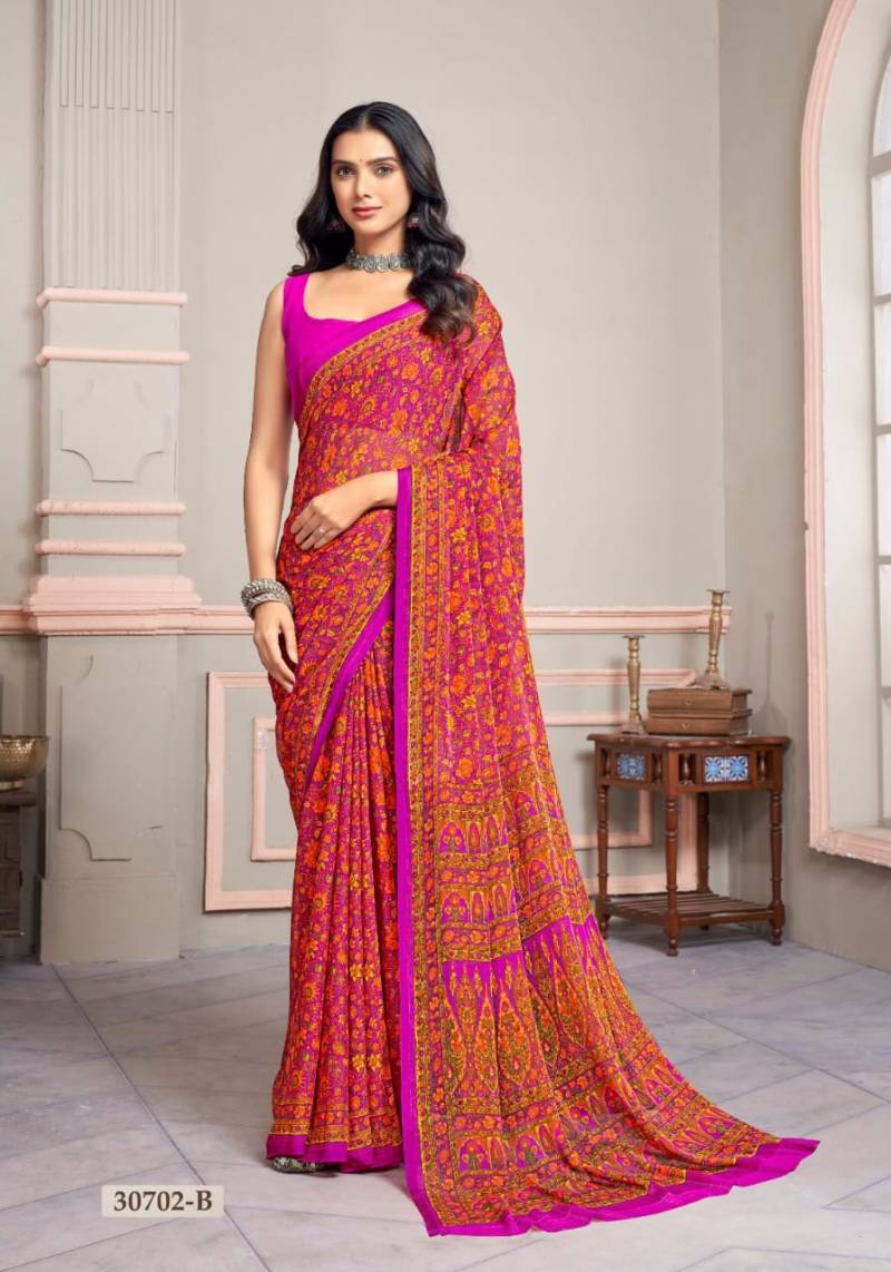 Ruchi Star Chiffon 219 Chiffon Printed Casual Wear Saree Collection