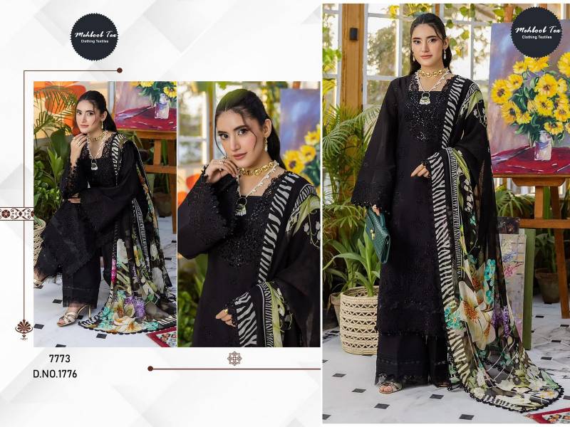 Mehboob Tex 1776 And 1777 Cotton Dupatta Cotton Pakistani Suits