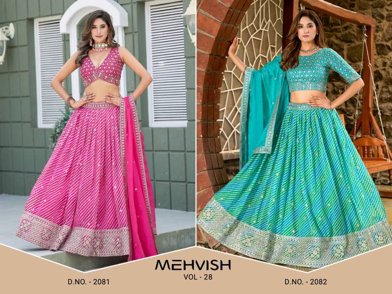 Mehvish Vol 28 Art Silk Designer Stylish Wear Lehenga Choli Collection