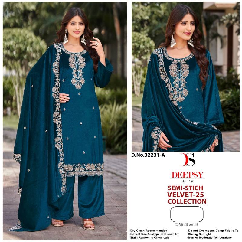 Deepsy Velvet 32231 A To D Velvet With Work Pakistani Salwar Kameez