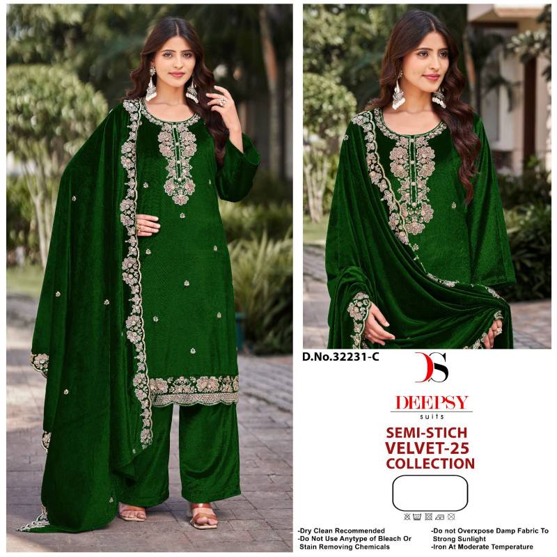 Deepsy Velvet 32231 A To D Velvet With Work Pakistani Salwar Kameez