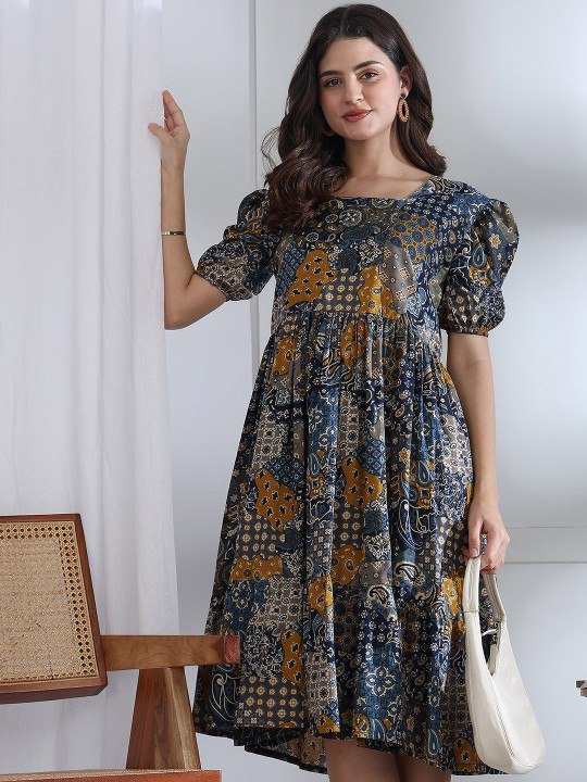 Lb Nayra Vol 1 Cotton Floral Print Western Flare Top Collection