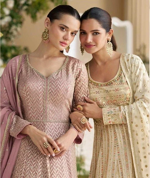 Parampara 5806 To 08 Premium Georgette Embroidered Designer Gown Collection