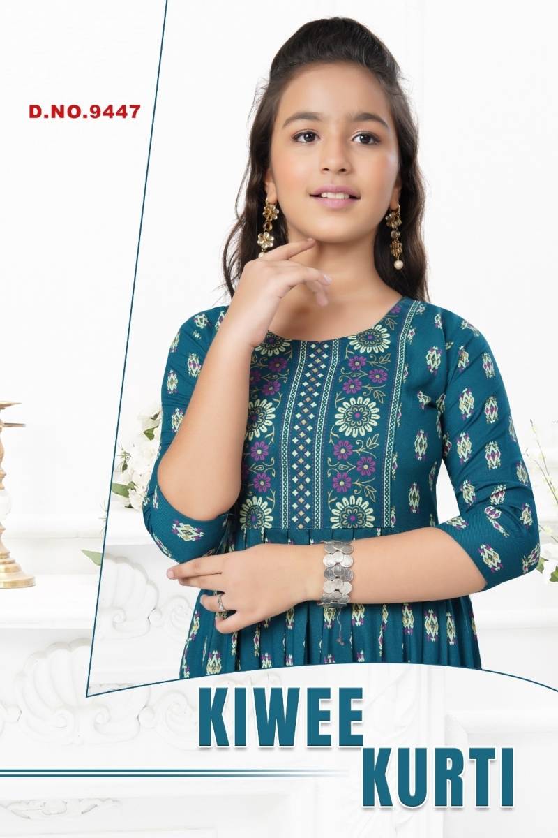 Kiwee Kurti 9447 Royal Printed Kids Wear Kurti Collection