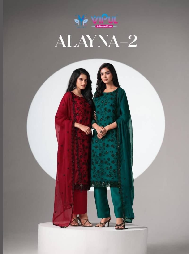 Vipul Alayna Vol 2 Crinkle Chiffon Embroidery Designer Salwar Kameez