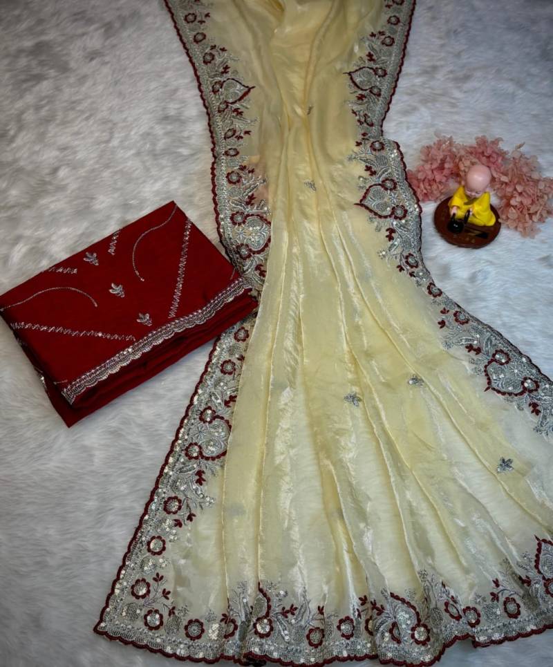 Vt 780 T Soft Space Silk Thread Worked Premium Saree Collection