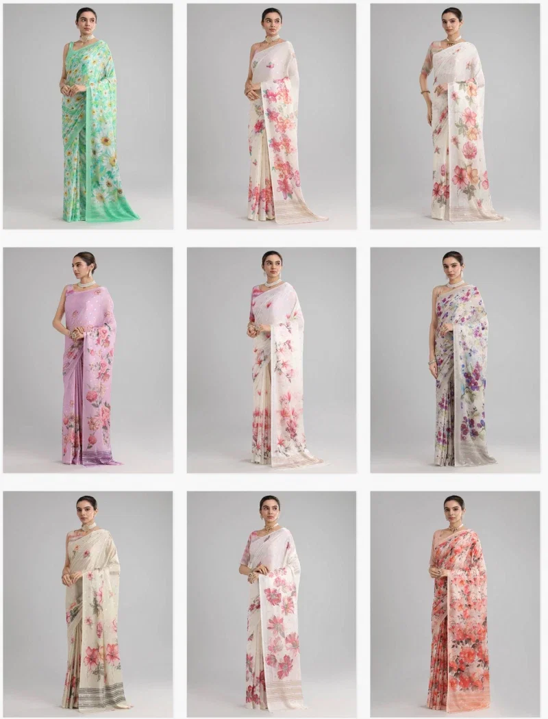 Vivah 01 Georgette Printed Designer Saree Collection