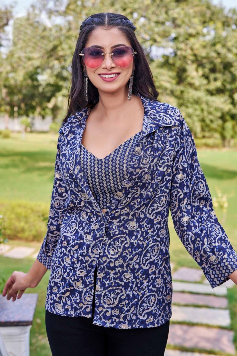 Ctz Nitya Rayon Printed Fancy Crop Top Collection