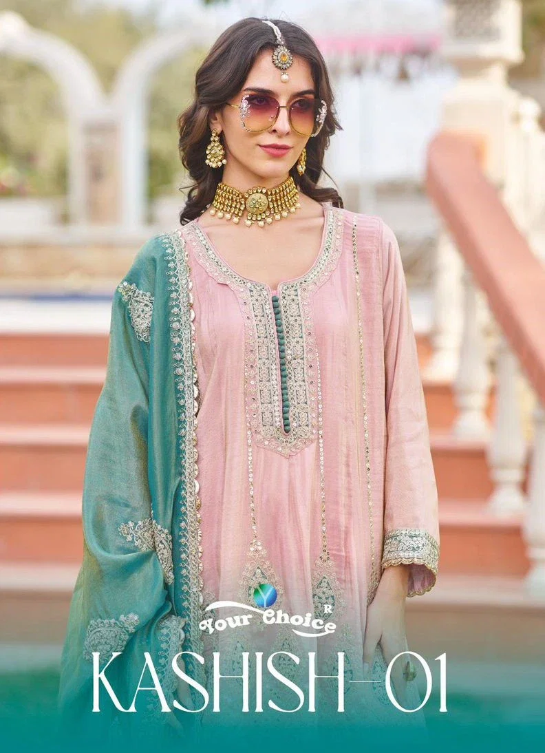 Your Choice Kashish Vol 1 Chinon Designer Salwar Kameez Collection