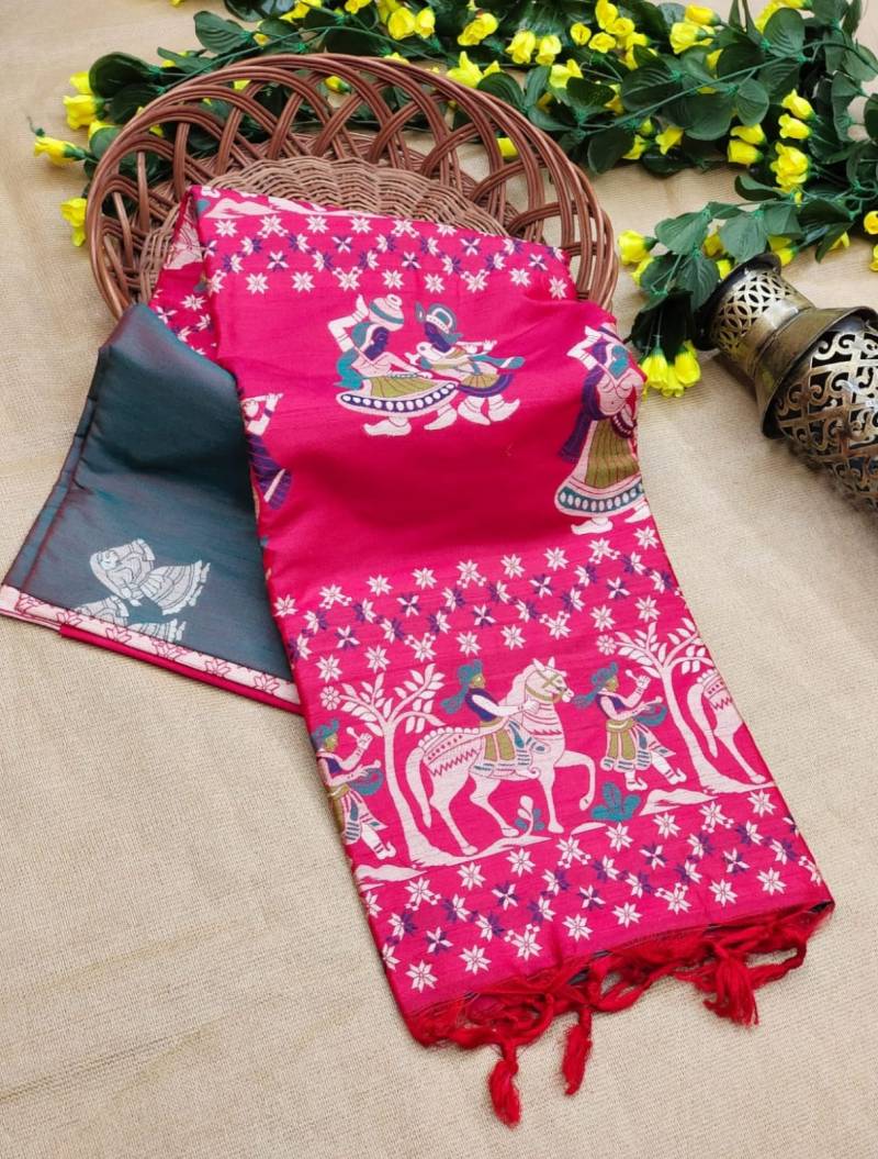 Vt 6060 T Soft Raw Silk Antique Designer Saree Collection