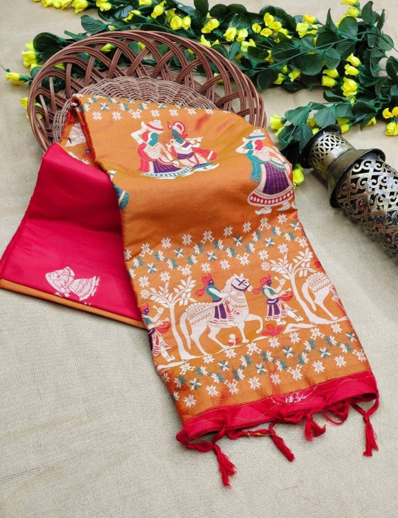 Vt 6060 T Soft Raw Silk Antique Designer Saree Collection