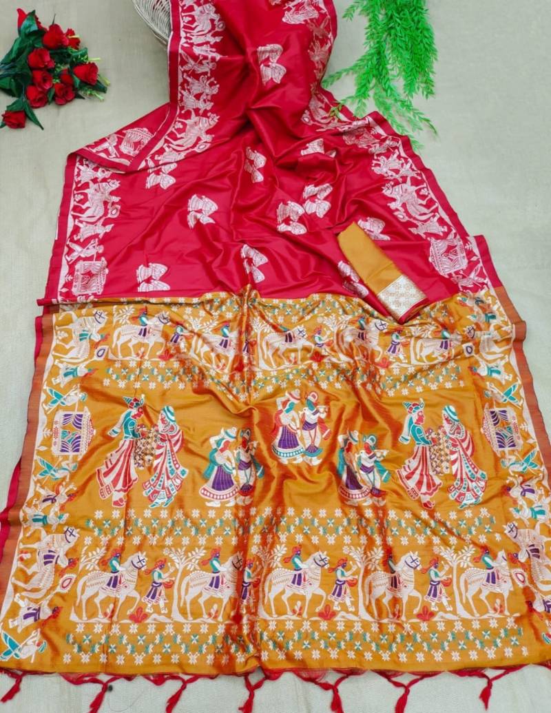 Vt 6060 T Soft Raw Silk Antique Designer Saree Collection