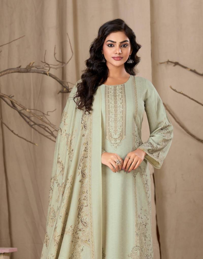 Ibiza Ferragamo Viscose Pashmina Work Designer Salwar Kameez