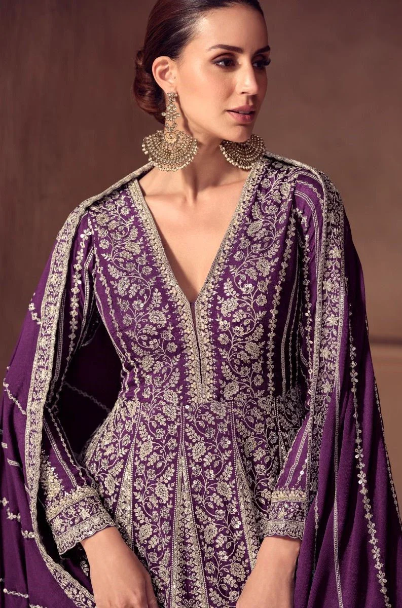 Gulkayra Riay Chinon With Work Designer Gown And Dupatta Collection