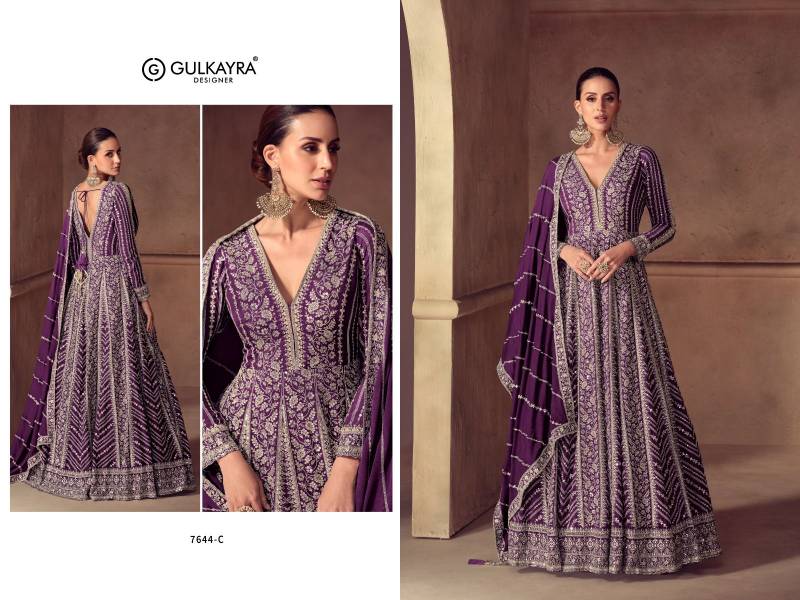 Gulkayra Riay Chinon With Work Designer Gown And Dupatta Collection
