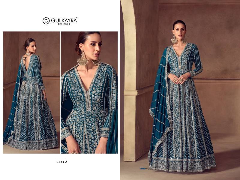 Gulkayra Riay Chinon With Work Designer Gown And Dupatta Collection