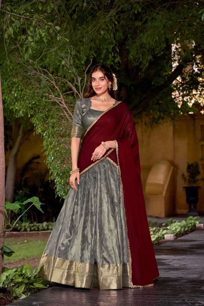Lekha yf 2026 Dupion Silk Zari Weaving Worked Designer Lehenga Collection