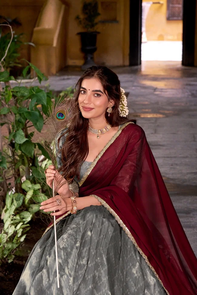 Lekha yf 2026 Dupion Silk Zari Weaving Worked Designer Lehenga Collection