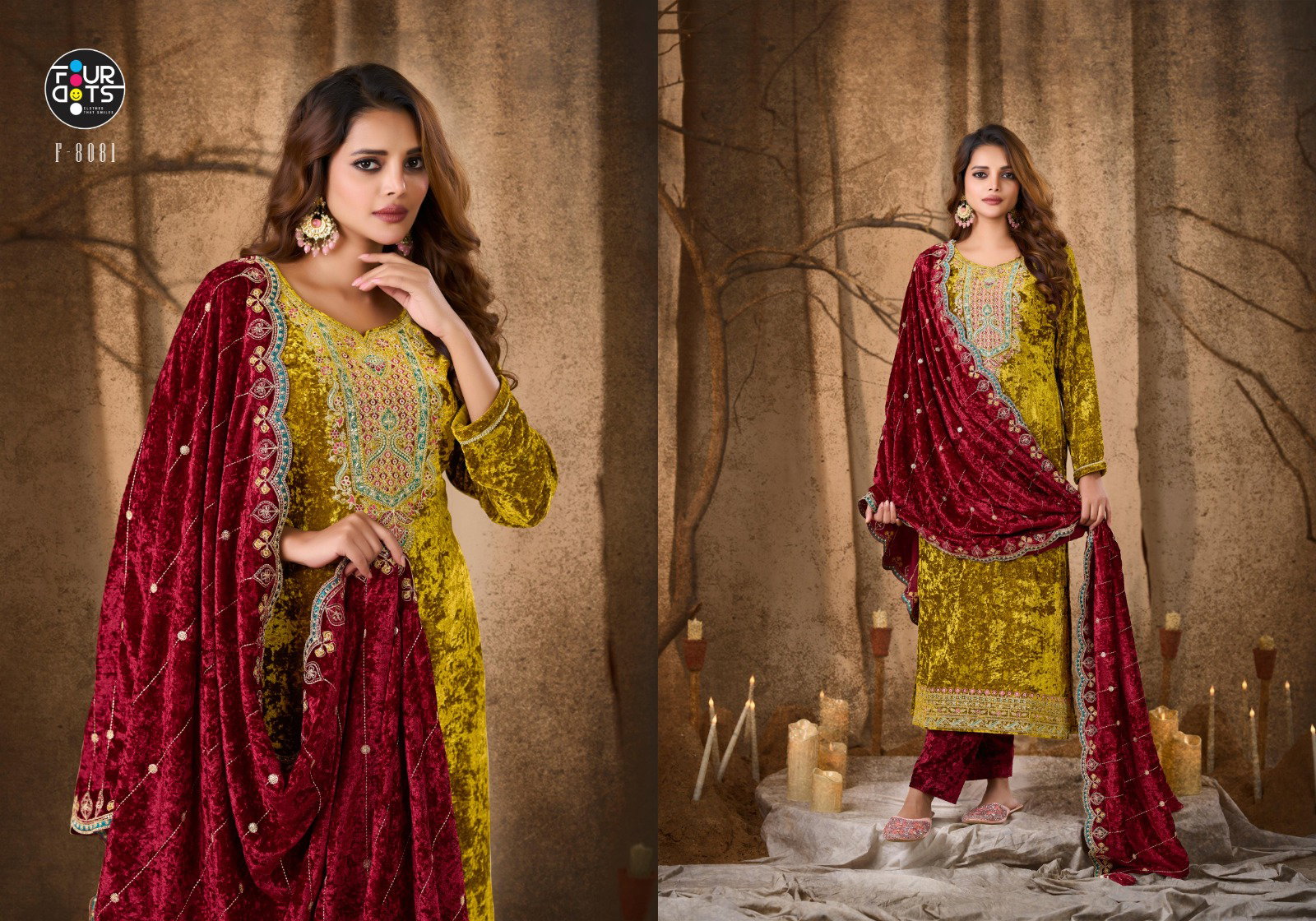 Four Dots Starblast Vol 2 Makhmal Velvet Work Salwar Kammez