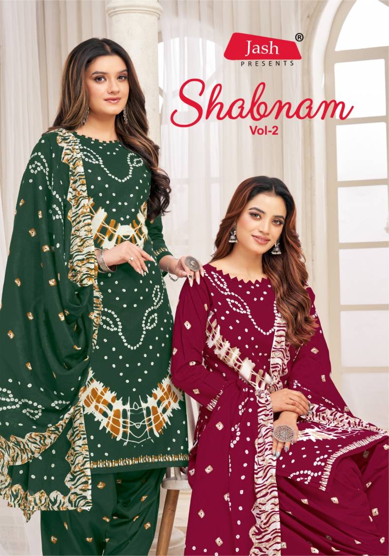 Jash Shabnam Vol 2 Cotton Print Bandhani Dress Material Collection