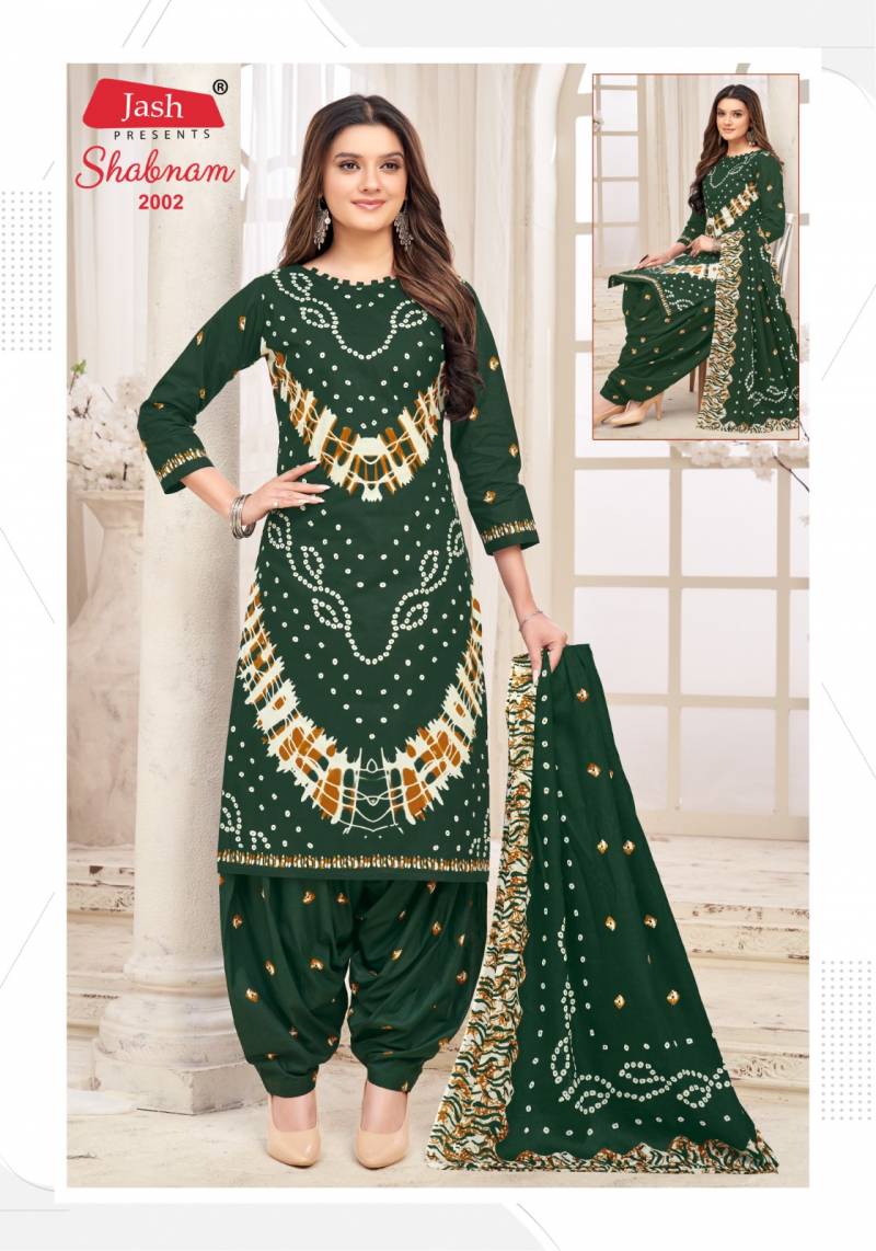 Jash Shabnam Vol 2 Cotton Print Bandhani Dress Material Collection