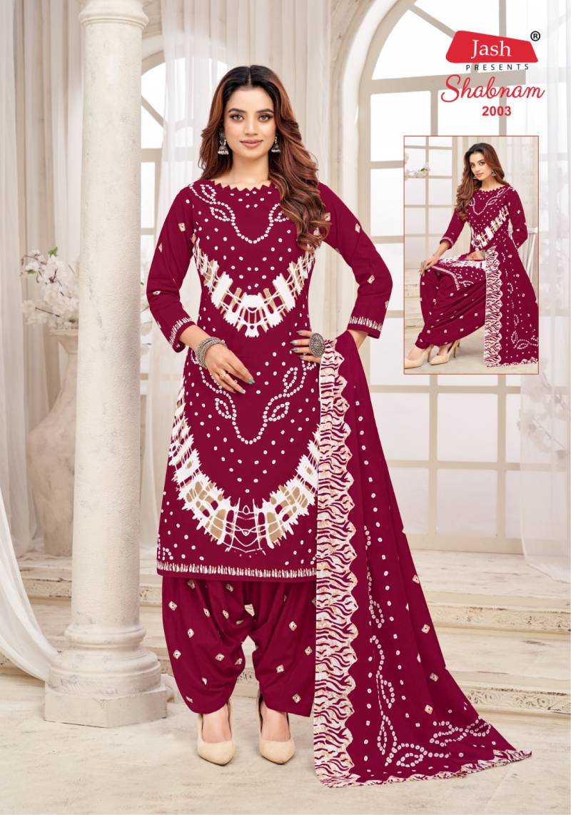 Jash Shabnam Vol 2 Cotton Print Bandhani Dress Material Collection